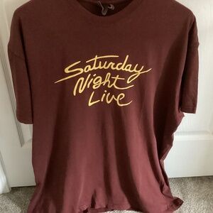 Men’s 2019 Saturday Night Live Burgundy n Gold Lettering Size XXL